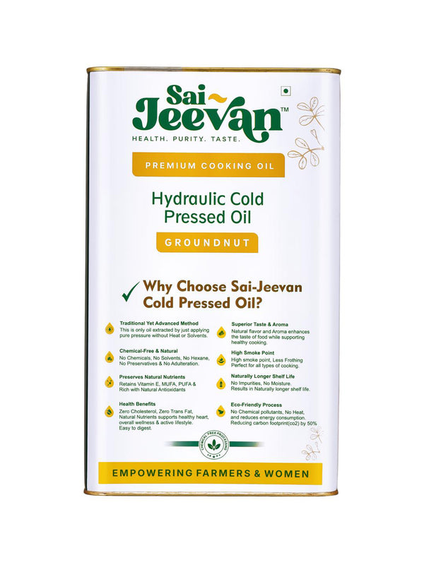 Sai-Jeevan Naturally Cold Pressed Groundnut Oil 5L
