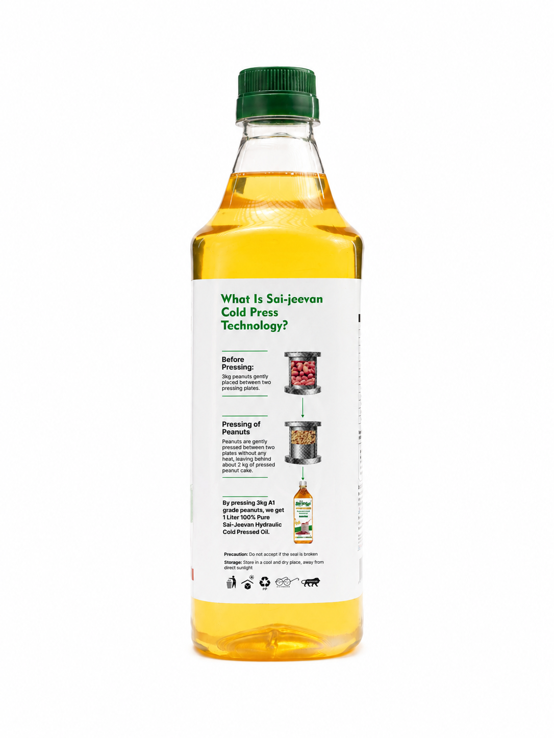 Sai-Jeevan Naturally Cold Pressed Groundnut Oil 1L
