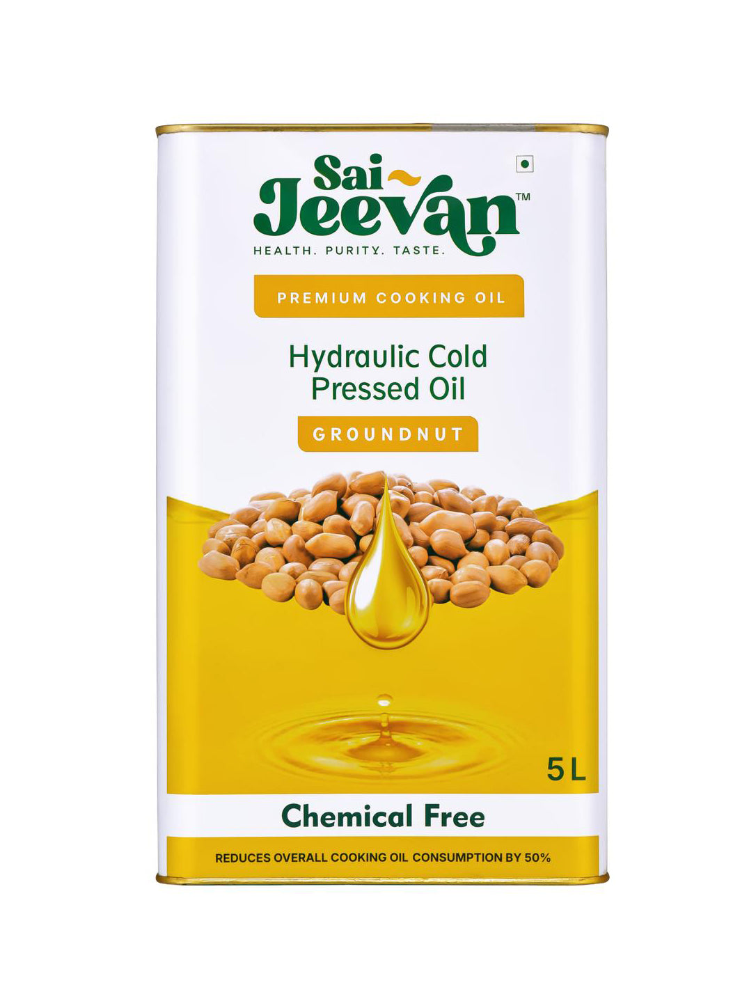 Sai-Jeevan Naturally Cold Pressed Groundnut Oil 5L