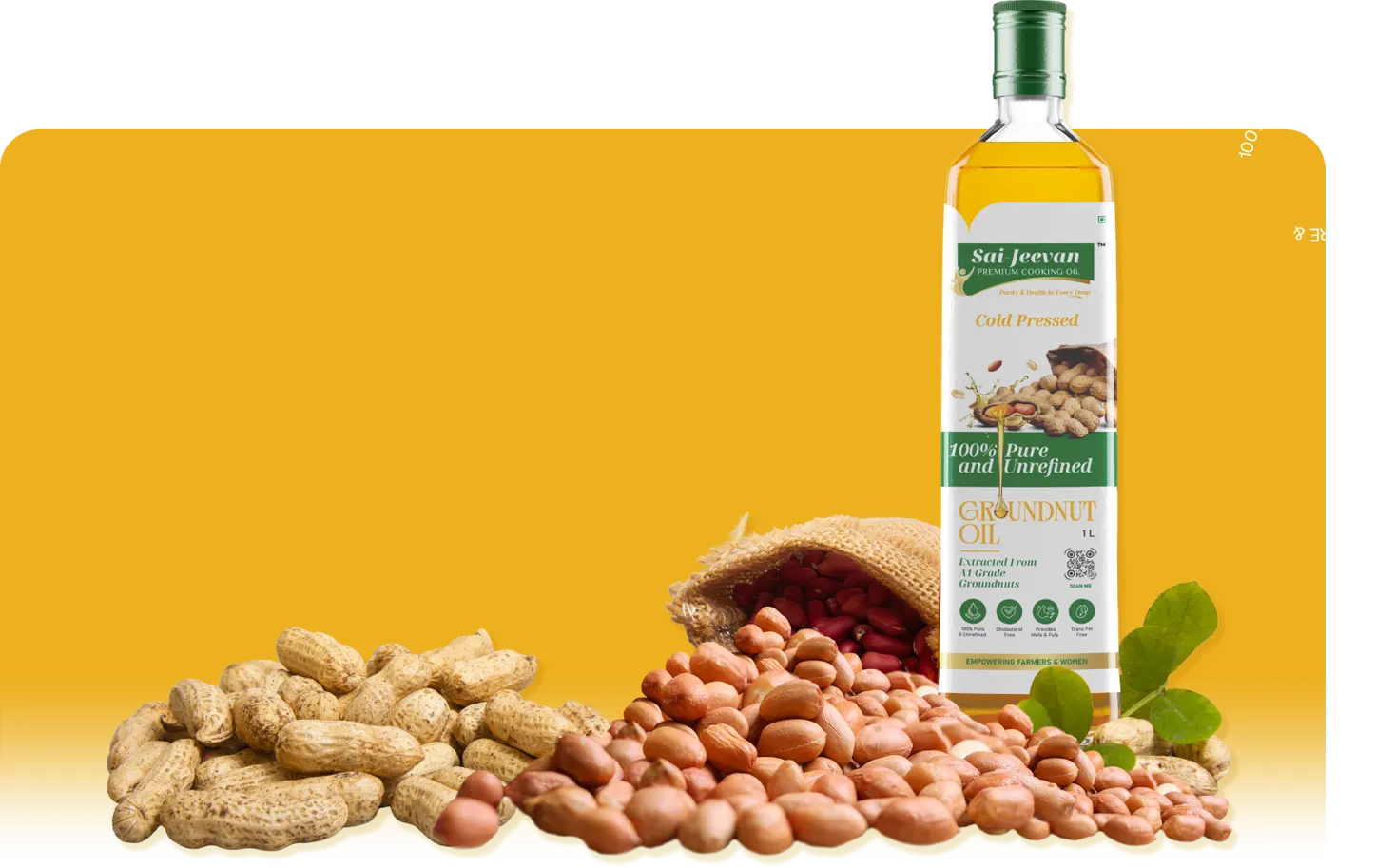 Sai Jeevan bottle and groundnuts