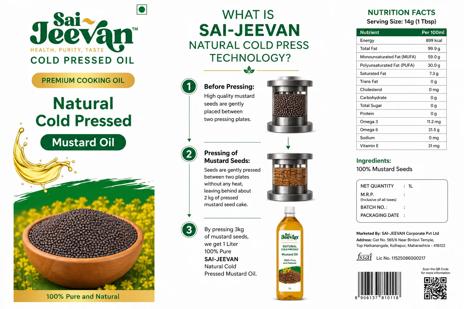 Mustard Oil — Cold Press Technology